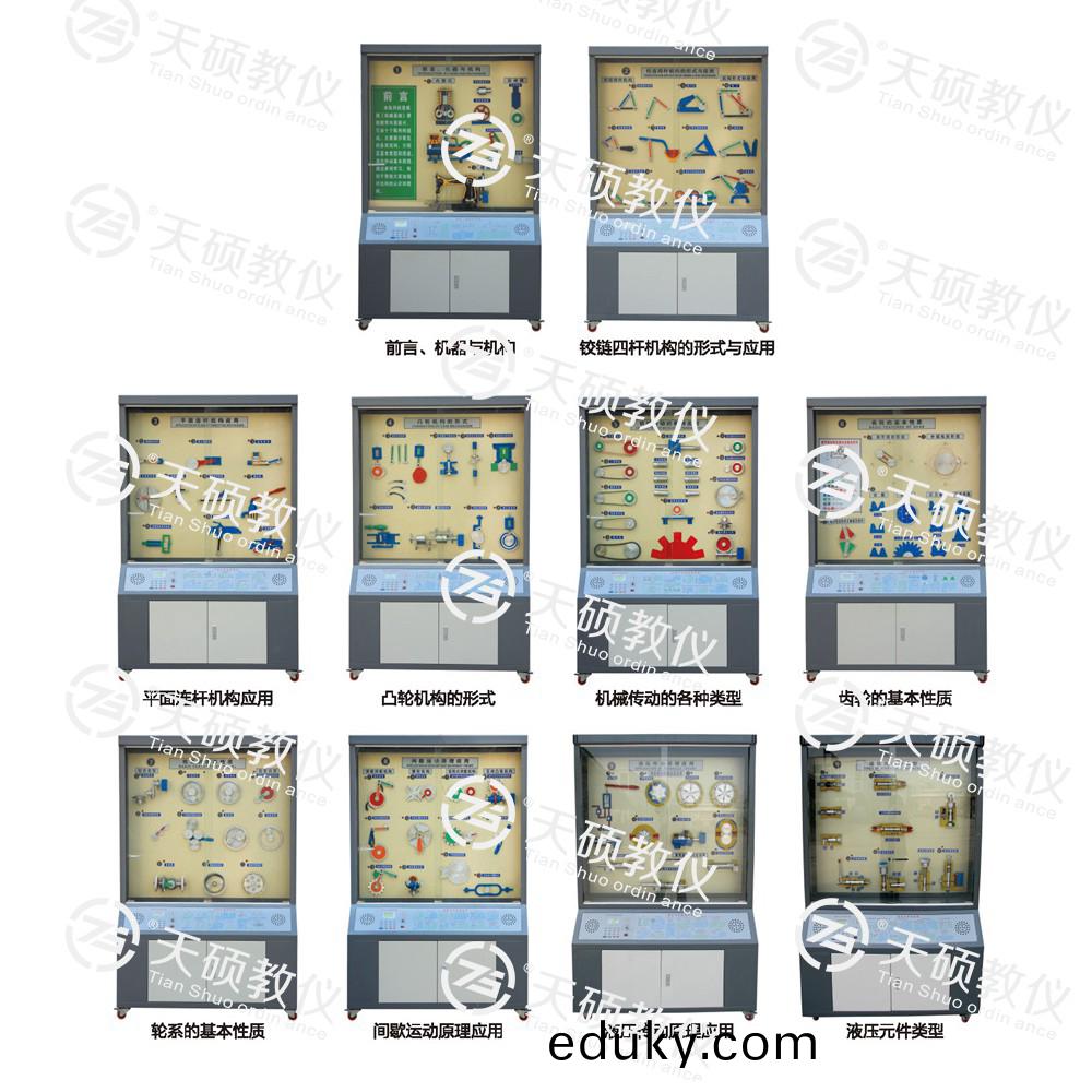 TSSMB-1型 機械基礎陳列(lie)櫃（10箇分櫃，帶智能語音(yin)講解）